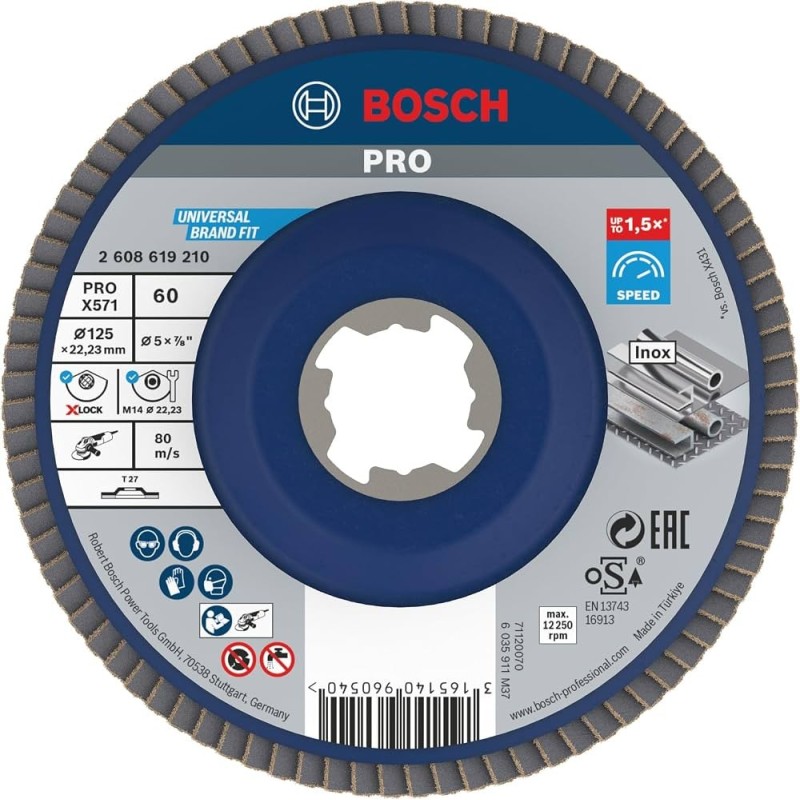DISCO LAMINAS BOSCH XLOCK 125MM G60