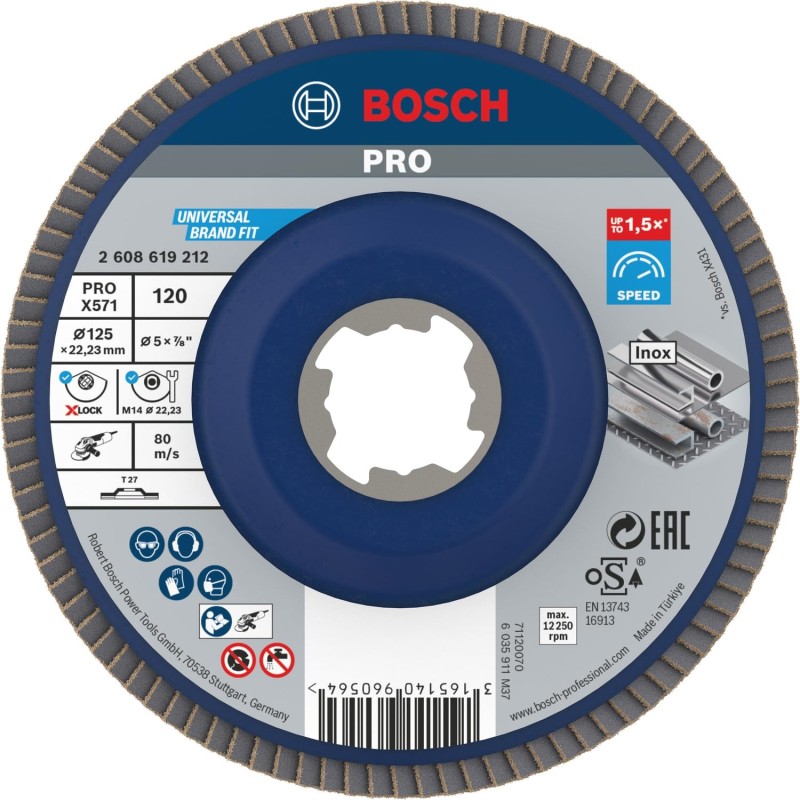 DISCO LAMINAS BOSCH XLOCK 125MM G120